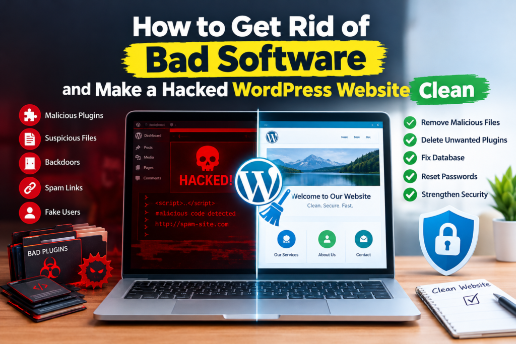 How to Get Rid of Bad Software and Make a Hacked WordPress Website Clean 1 How to clean a hacked WordPress website and remove malware