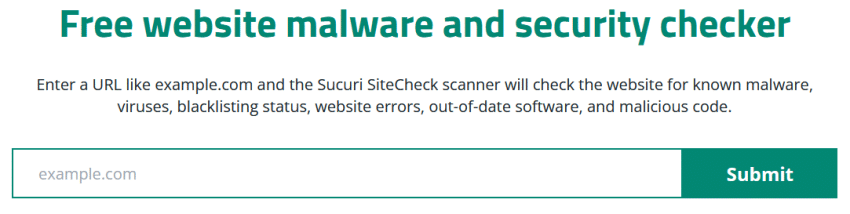 sitecheck malware scanner