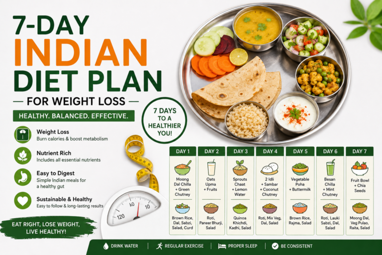 7 Day Indian Diet Plan for Weight Loss