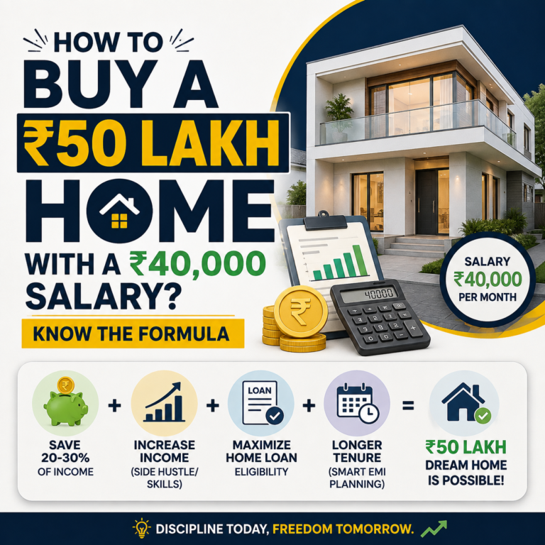Delight IT Solutions | WordPress, PHP, React & Mobile App Development 17 Create post iamge for How to Buy a ₹50 Lakh Home With a ₹40000 Salary Know the Formula